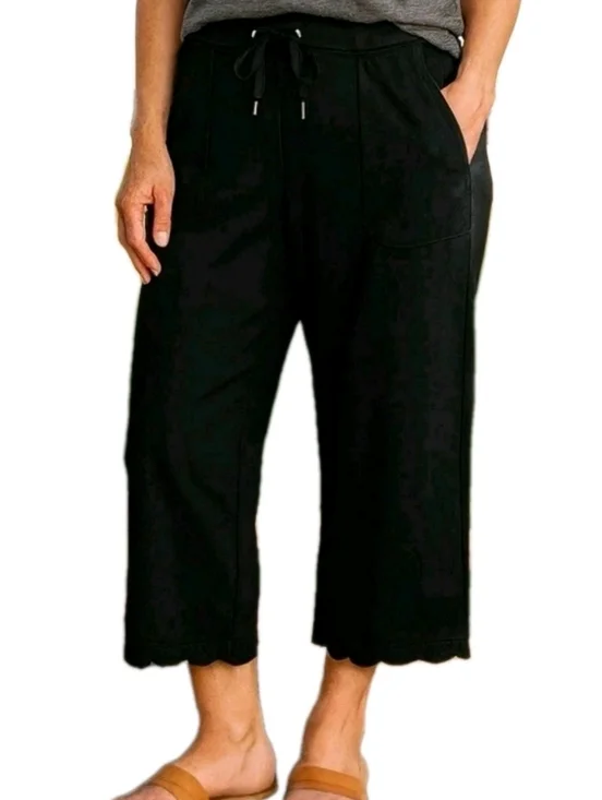 Chico's Weekends White Tru Temp Scallop Hem Summer Beach Capri Size 1 (M/8) - Picture 10 of 10